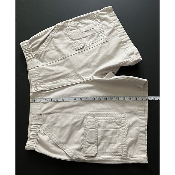 Mens Savane Canvas Cargo Shorts Sporty Flat Front 6 Pockets Light Khaki 40 - Picture 7 of 9
